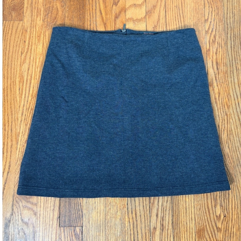 Marc O'Polo Glen Plaid Mini Skirt Italian EU 38 US 6 A-Line Check Blue Gray